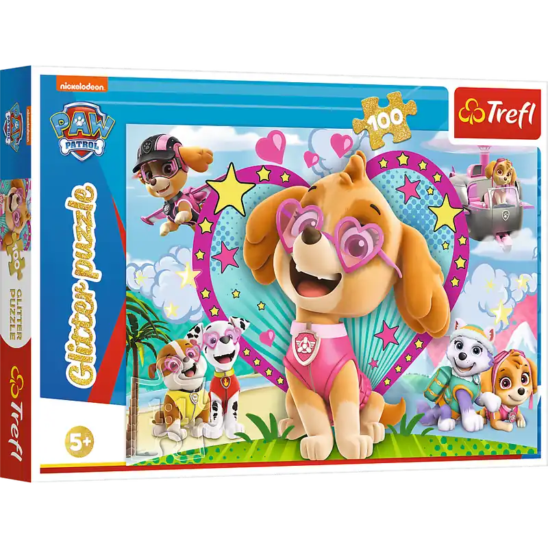 Puzzle 100  w blasku nieba Psi Patrol 14818 Tylko dziś