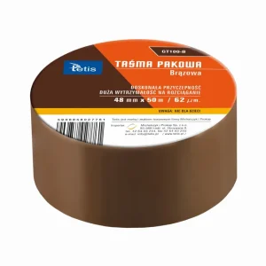 Szybka dostawa Taśma pakowa 48 mm x 50 m brązowa 62mikr.Tetis