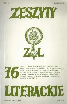 Nie przegap Zeszyty literackie 76 4/2001