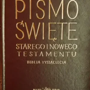 Ostatnia szansa Biblia Tysiąclecia - skórzana, panigatory, złocona