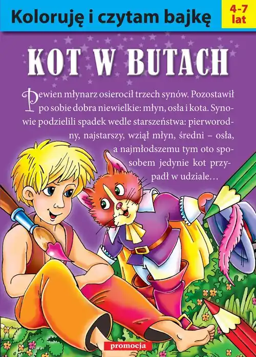 Koloruję i czytam bajkę - Kot w butach Super okazja