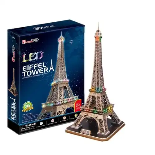 Puzzle 3D LED Wieża Eiffela 85 el. Bezpieczna płatność