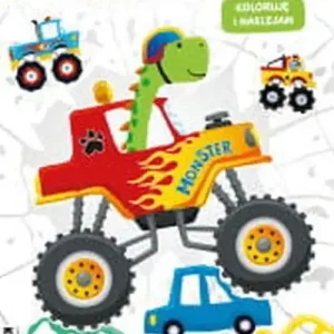 Ale monster trucki! Kolorowanka z naklejkami Cena promocyjna