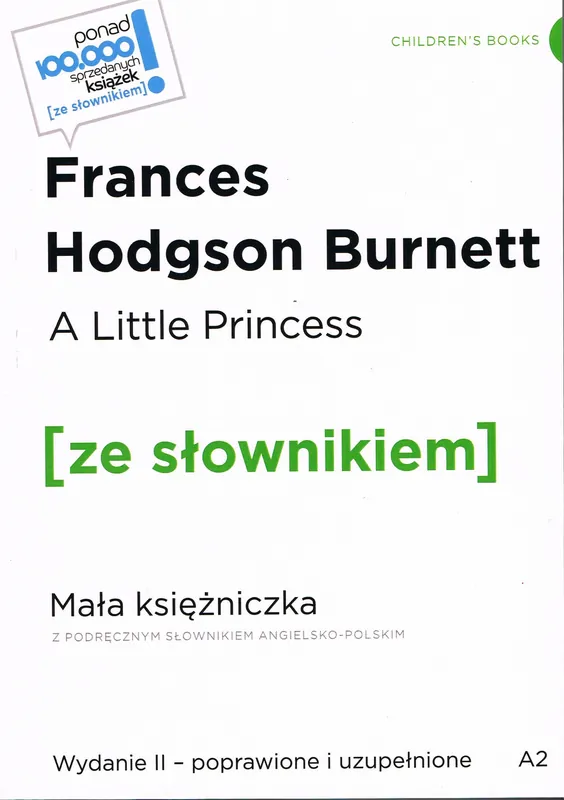 Zamów dziś A Little Princess / Mała księżniczka z podręcznym słownikiem angielsko-polskim Poziom A2