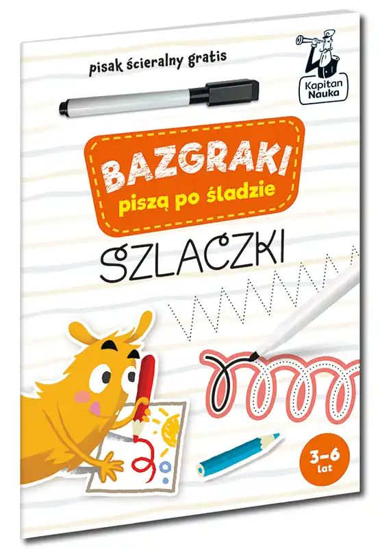 Bazgraki piszą po śladzie. Szlaczki. Kapitan Nauka 3-6 lat Wyprzedaż