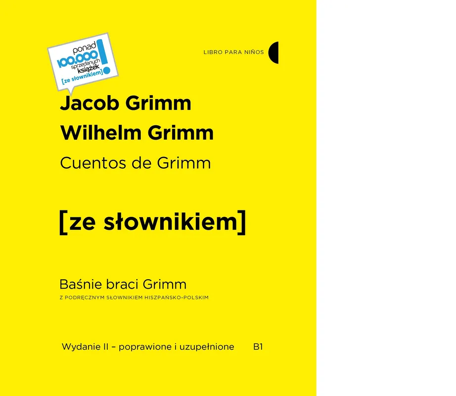 Oferta limitowana Cuentos de Grimm / Baśnie braci Grimm z podręcznym słownikiem hiszpańsko-polskim