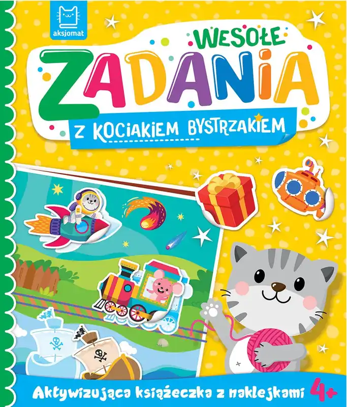Wesołe zadania z kociakiem bystrzakiem. Aktywizująca książeczka z naklejkami 4+ Wybór klientów