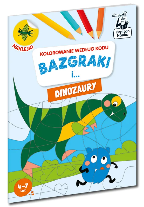 Kolorowanie według kodu. Bazgraki i dinozaury. Kapitan Nauka Okazja