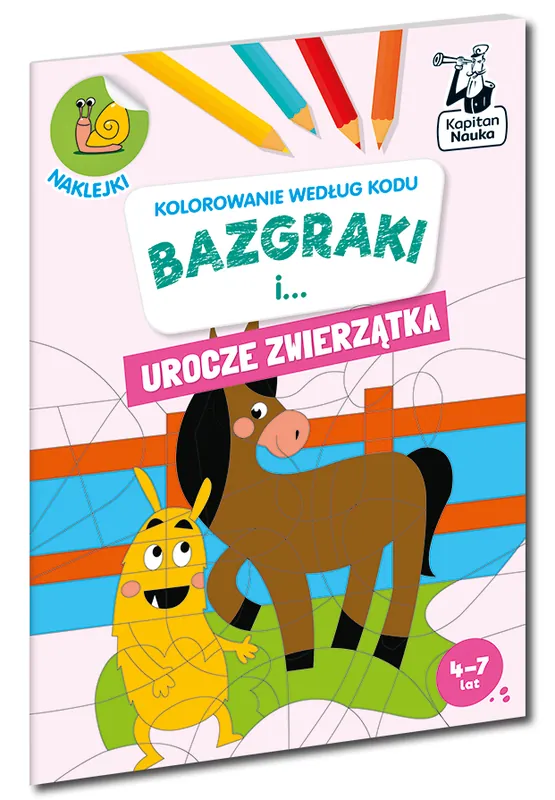 Kolorowanie według kodu. Bazgraki i urocze zwierzątka. Kapitan Nauka Darmowa dostawa